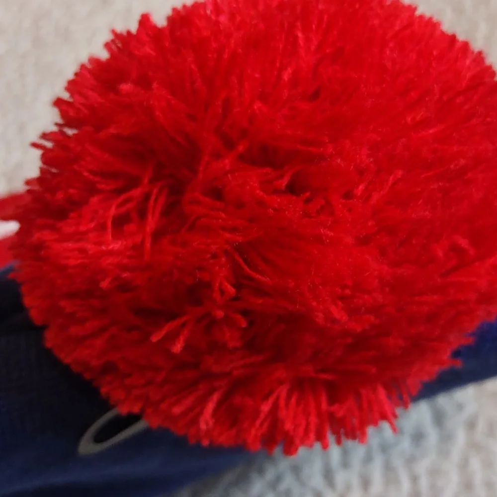 NEW! NFL Pom Beanie Scarf Set One Size Unisex Red Blue
